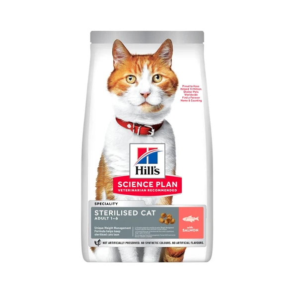 Hill's Sterilised Adult Somonlu Kısırlaştırılmış Yetişkin Kedi Maması 15 Kg
