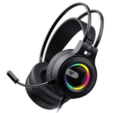 Havit Gamenote H2040D RGB Aydınlatmalı Mikrofonlu Gaming Oyuncu Kulaklığı - 3.5mm Jack + USB - Beyaz