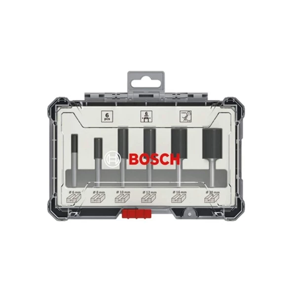 Bosch Pro Freze Seti 6 Parça Düz 6 mm Şaftlı ürün görseli 1