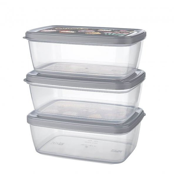 Saklama Kabı 3 lü Set 1200 ml ürün görseli 1