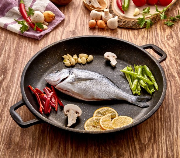 Iron Doküm Granit Izgara Tava 36 cm ürün görseli 1