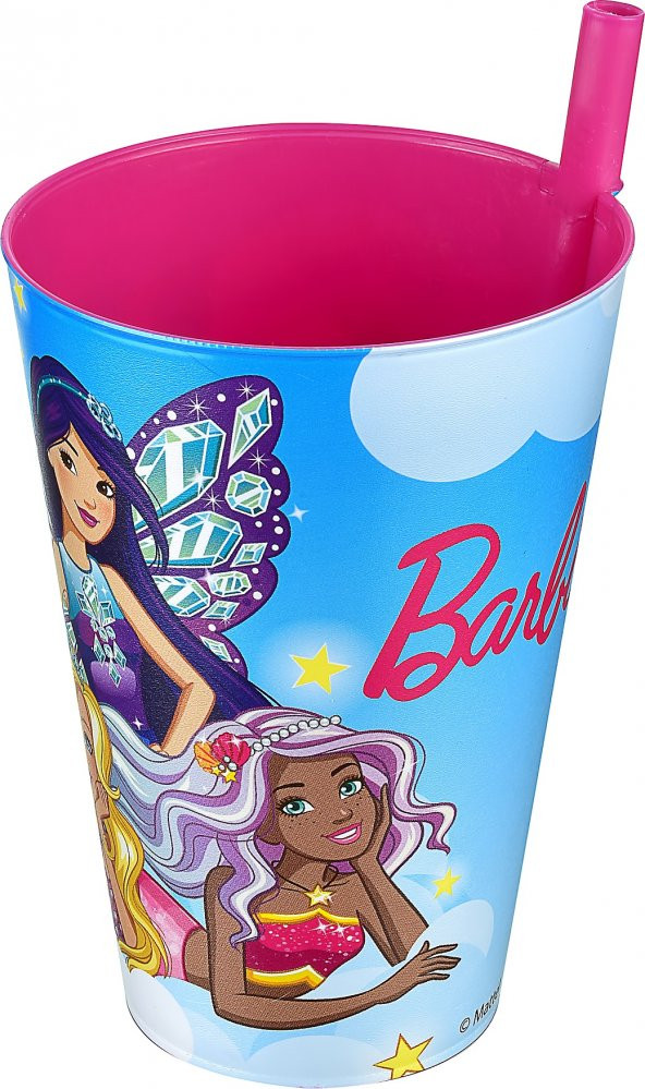 Barbie Pipetli Bardak 400 Ml. ürün görseli 1