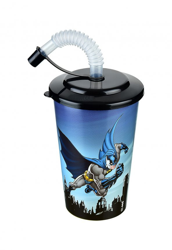 Batman Kapaklı Pipetli Bardak 400 Ml. ürün görseli 1