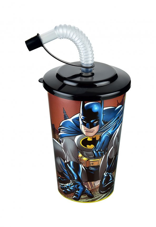 Batman Kapaklı Pipetli Bardak 400 Ml. - Resim 2
