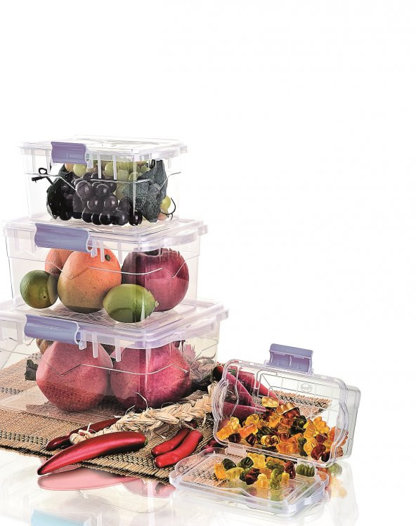 Saklama Kabı 4 Lü Set - 750Ml-1500Ml-3000Ml-5000Ml ürün görseli 1