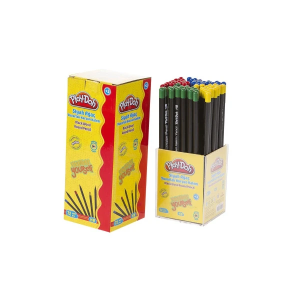 Play-Doh Kurşun Kalem Siyah Yuvarlak (72 Li Paket) ürün görseli 1