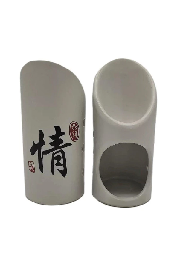 Japonca Temalı Bambu Tasarım Seramik Buhurdanlık - Resim 4