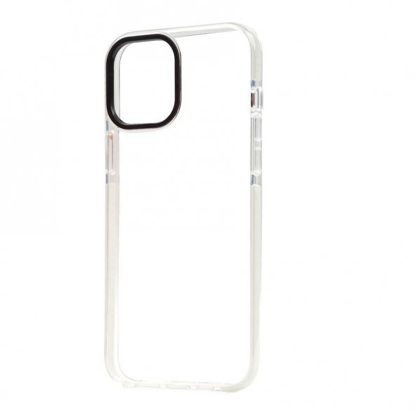 iPhone 12 Pro Max Şeffaf Soft Kenar Tırtıklı Tasarım Silikon - Resim 5