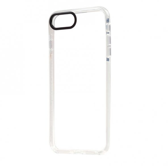 iPhone 8 Plus Kılıf Şeffaf Soft Kenar Tırtıklı Tasarım Silikon ürün görseli 1