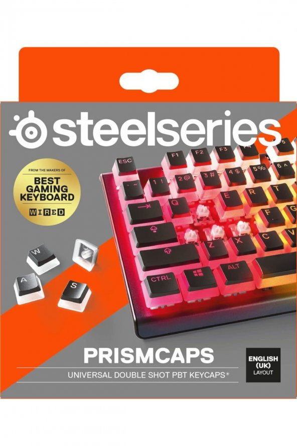 SteelSeries Prism Caps Siyah Tuş Takımı UK - Resim 3