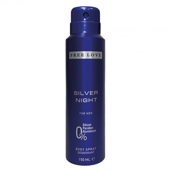 Free Love Silver Night Erkek Deodorant 150 ml ürün görseli 1