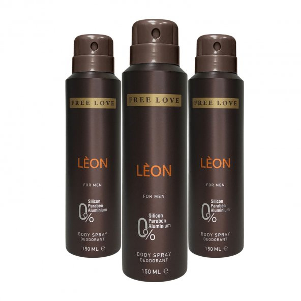 Free Love Leon Erkek Deodorant 150 ml 3 Adet ürün görseli 1