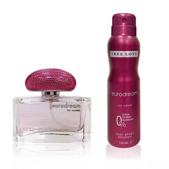 Free Love Eurodream EDP Kadın Parfüm 100 ml ve Deodorant 150 ml ürün görseli 1