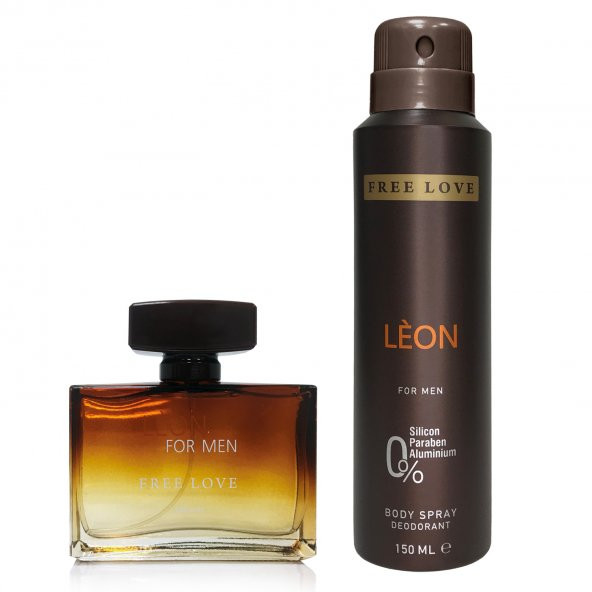 Free Love Leon EDP Erkek Parfüm 100 ml ve Deodorant 150 ml ürün görseli 1