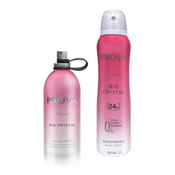 Prova Big Crystal EDP Kadın Parfüm 120 ml ve Deodorant 150 ml ürün görseli 1