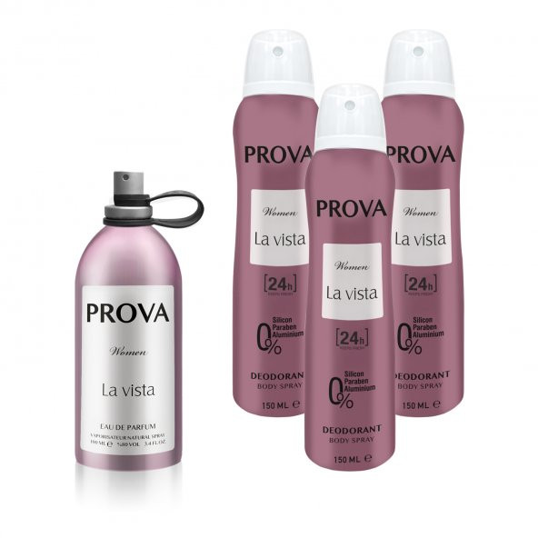 Prova La Vista EDP Kadın Parfüm 120 ml ve Deodorant 150 ml 3 Adet ürün görseli 1