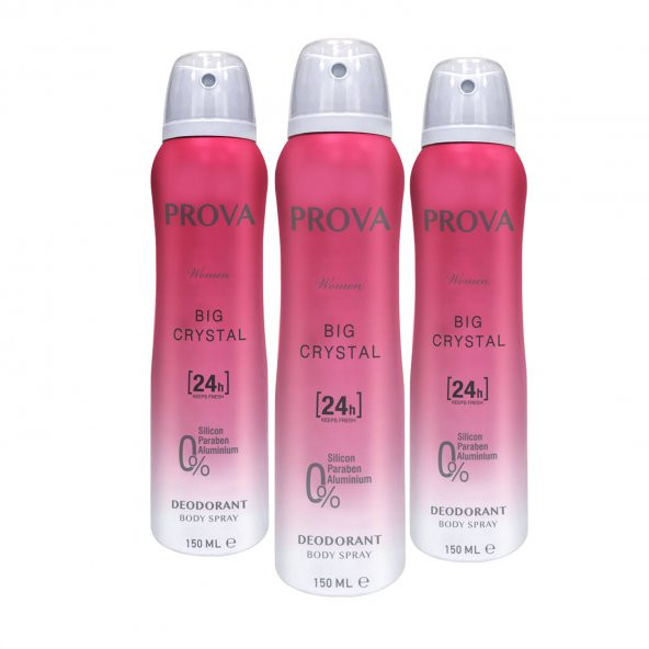 Prova Big Crystal Kadın Deodorant 150 ml 3 Adet ürün görseli 1