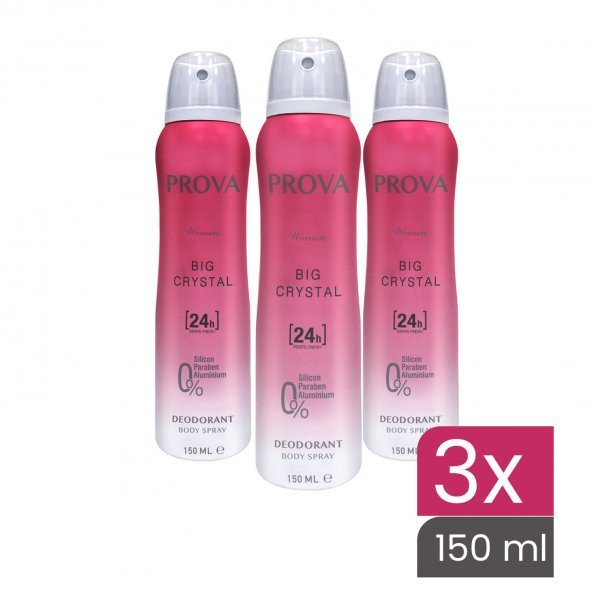 Prova Big Crystal Kadın Deodorant 150 ml 3 Adet - Resim 2