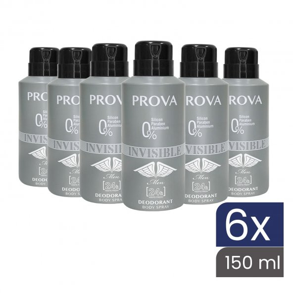 Prova Invisible Erkek Deodorant 150 ml 6 Adet - Resim 2