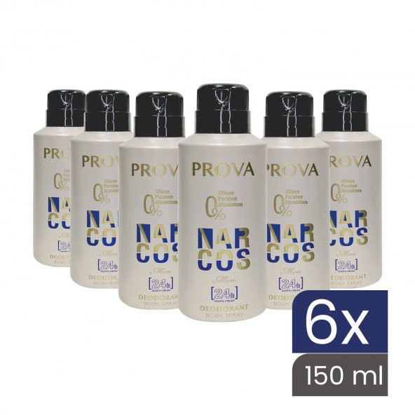Prova Narcos Erkek Deodorant 150 ml 6 Adet - Resim 2