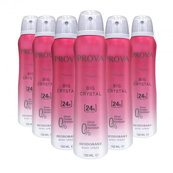 Prova Big Crystal Kadın Deodorant 150 ml 6 Adet ürün görseli 1