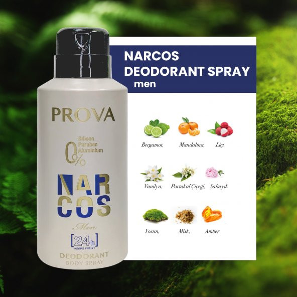 Prova Narcos Erkek Deodorant 150 ml 6 Adet - Resim 3