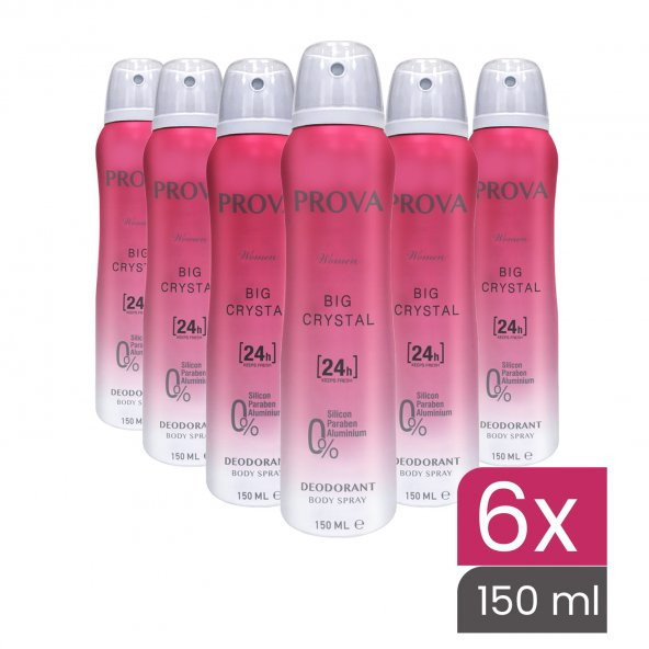 Prova Big Crystal Kadın Deodorant 150 ml 6 Adet - Resim 2
