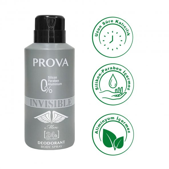 Prova Invisible Erkek Deodorant 150 ml 3 Adet - Resim 4