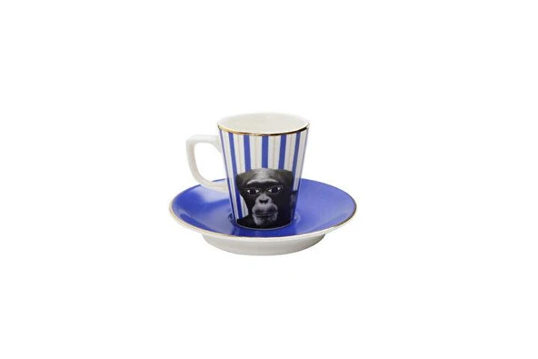 Porland Wild Life Monkey Tabaklı Kahve Fincanı 75cc 04ALM005280 ürün görseli 1