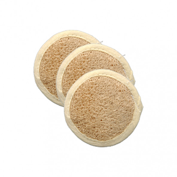 3 Adet Kabak Lifi Kabak Kesesi Peeling Yüz Kesesi Küçük Yuvarlak Model Banyo Kese ürün görseli 1