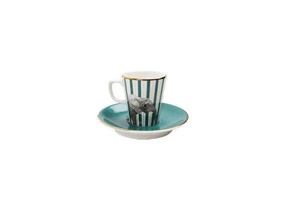 Porland Wild Life Elephant Tabaklı Kahve Fincanı 75cc 04ALM005282 ürün görseli 1