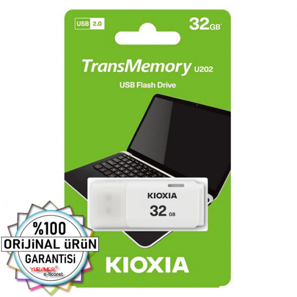Kıoxıa 32gb U302 Beyaz Usb 2.0 Flash Bellek ürün görseli 1
