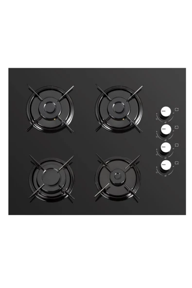 LUXELL 40TSHDF SİYAH SET ÜSTÜ DOĞALGAZLI CAM OCAK ürün görseli 1