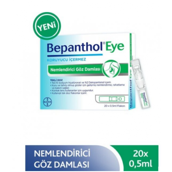 Bepanthol Eye Göz Damlası 0,5 Ml X 20 Flakon ürün görseli 1