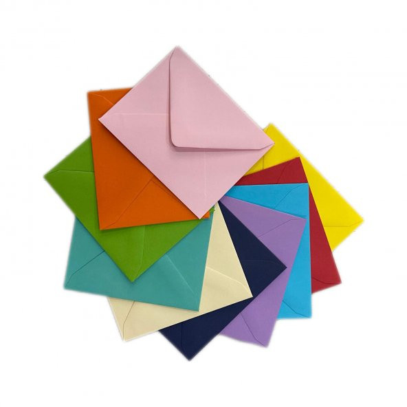 Doğan Zarf Karışık Renkli Zarf 7 x 9 cm MİNİ BOY 10'lu ürün görseli 1