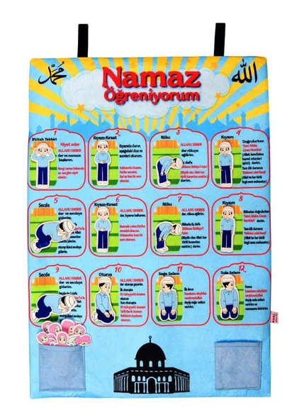 NAMAZ KILMAYI ÖĞRENİYORUM PANOSU (CIRTCIRTLI) ürün görseli 1