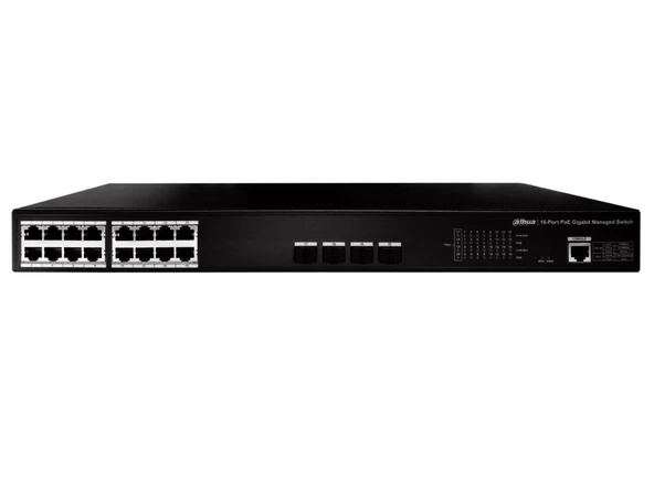 Dahua PFS4420-16GT-250 16-Port PoE Gigabit Yönetilebilir Switch ürün görseli 1