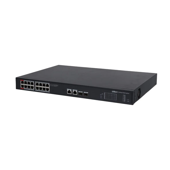 Dahua PFS3220-16GT-240 16 Port Gigabit PoE + 2 Port Gigabit Uplink + 2 Port Gİgabİt SFP 240W Switch ürün görseli 1