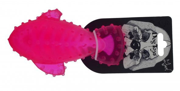 Köpek Oyuncağı Silikon Balık Pembe - Resim 2