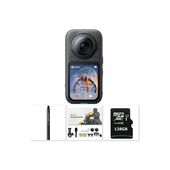 X6 Motor Kit (128GB Kart) ( 2 Yıl INSTA360 Türkiye Garantili)
