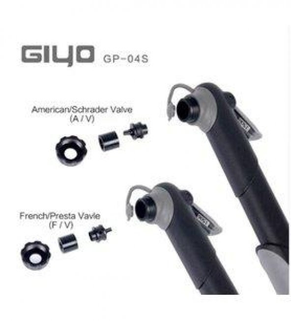 BİSİKLET POMPASI  GİYO GP-04S ÇİFT YÖNLÜ - Resim 2