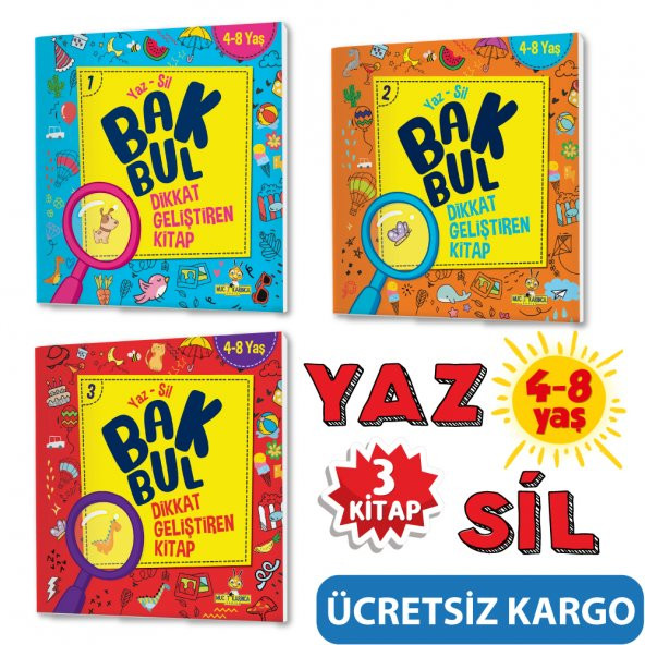 Mucit Karınca Bak Bul Dikkat Geliştiren YAZ-SİL Kitap Serisi 4-8 Yaş ürün görseli 1
