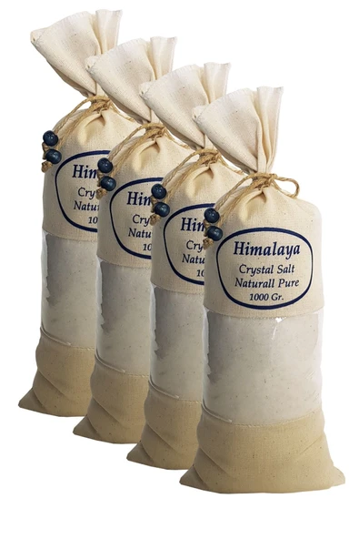 Himalaya Tuzu 4 Kg. Bez Torbada (1kg.x4ad.) Ince Çekim Beyaz Renk Yemeklik Himalaya Orijinal Tuz ürün görseli 1