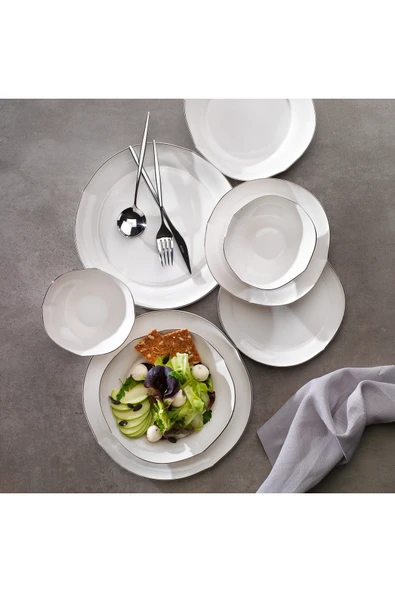 Schafer Diverso Yemek Takımı 24 Parça-Platin