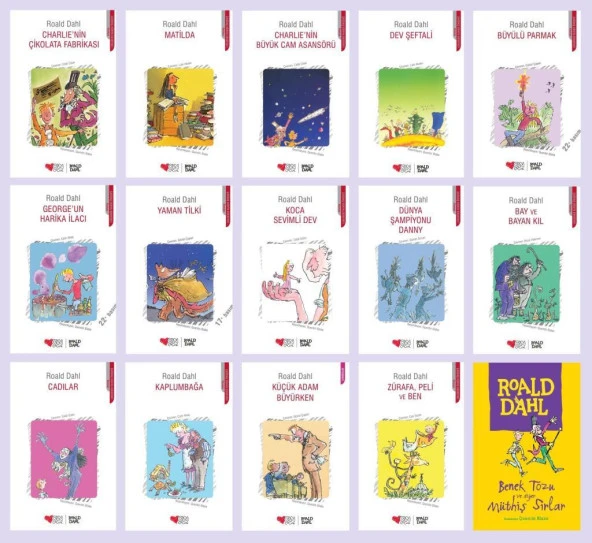 Roald Dahl Charlienin Çikolata Fabrikası Seti 15 Kitap ürün görseli 1
