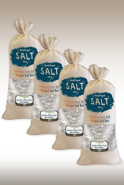 Çankırı Tuzu 4 Kg. (1kg.x4ad.) Bez Torbada İri Taneli Çankırı Tuz 4 Adet Özel Torbasında ürün görseli 1