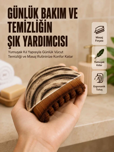 Banyo Fırçası Yumuşak Kıllı Ergonomik Vücut Temizleme Fırçası