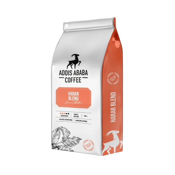 Addis Ababa Coffee Harar Blend Çekirdek Kahve 1000 Gr. ürün görseli 1