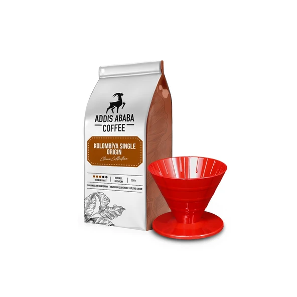 Addis Ababa Coffee Kolombiya Single Origin Coffee ve V60 Dripper ürün görseli 1