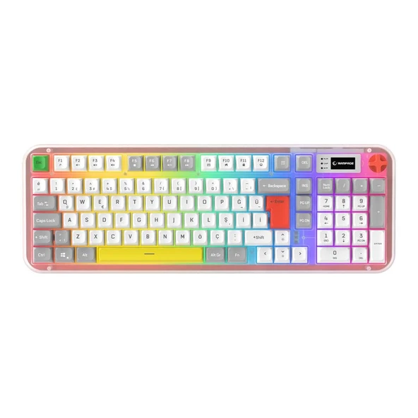 Reflect 99 Sessiz Beyaz - Gri RGB Q Membrane Oyuncu Klavyesi